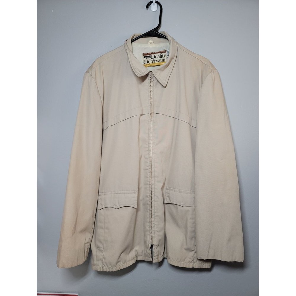 Vintage Montgomery Ward Men's Size XLL Tan Jacket Quality Outerwear